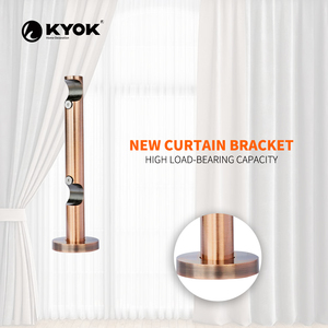 Soportes Metálicos KYOK para Cortinas de Pared, Forma de U, Diseño Moderno, Acabado Plateado, Dorado y Bronce, Estilo Minimalista - Product Image 6