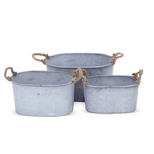 Juego de 3 macetas de Metal para decoración de jardín y hogar, centro de mesa de fiesta de boda de aspecto antiguo, centro de mesa más vendido, decoración de plantas - Product Image 6