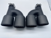 Embout d'échappement universel en fibre de carbone de 4 pouces avec tuyau intérieur en aluminium