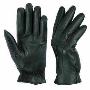Gants de conduite en cuir à doigts entiers Gants de conduite automobile en cuir véritable de style classique pour hommes En stock - Product Image 1