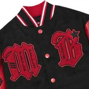 Lana cuero manga béisbol Letterman chenille parches trabajo personalizado Varsity chaqueta para hombres chaquetas para hombres - Product Image 4