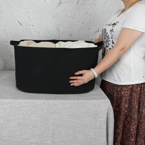 Juego Vibrante de 3 Cestas de Fibra de Macramé para Organizar Juguetes, Maquillaje, Decoración de Baño y Sala de Estar, Venta al por Mayor desde India - Product Image 3