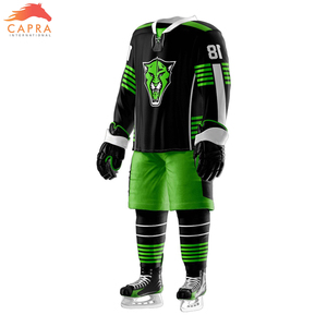 ชุดกีฬาพิมพ์ลายโลโก้ออกแบบได้ตามต้องการชุดเครื่องแบบฮ็อกกี้น้ำแข็งดีไซน์ใหม่สำหรับมืออาชีพ - Product Image 4