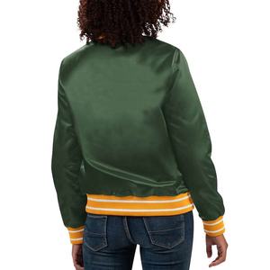 แจ็กเก็ตเบสบอลผ้าซาตินสำหรับผู้ชายและผู้หญิงเสื้อแจ็กเก็ตเบสบอลผ้าซาตินแต่งสีล้วนสำหรับฤดูหนาว - Product Image 2