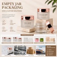 Contenants pour crème pour les yeux et crème pour le visage en verre avec couvercle doré rose, 5g, 10g, 15g, 20g, 30g, 50g, 100g, cosmétiques, soins de la peau