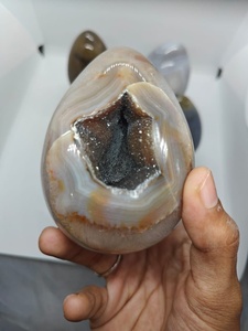 Œuf d'agate druzy naturelle, cristal scintillant, géode, pierre polie, cadeau spirituel pour la méditation et la guérison - Product Image 5