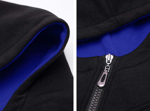 Sweat à capuche en coton mélangé pour hommes Sweat à capuche zippé avec poches latérales Sweat à capuche Pull à capuche Prix raisonnable Logo personnalisé OEM - Product Image 6