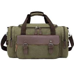 Canvas fashion Overnight high quality for Men Women Leather <b>Bag</b> Travel Carry on Sports Weekend Gym Tote <b>Bags</b> Garments Duffel <b>Bag</b> - Product Image 6