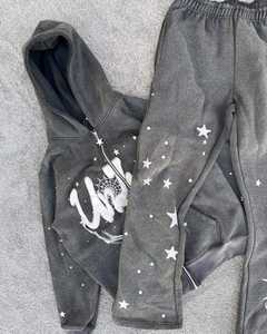 ชุดวอร์มแนวสตรีทฮิปฮอปชุดวิ่งมีฮู้ดขนาดใหญ่พิเศษขายส่งโลโก้ตามสั่งผู้ผลิตเครื่องแต่งกายแฟชั่น - Product Image 2