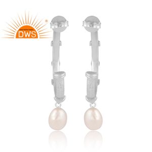 Último Diseño conjunto de perlas naturales pendiente de aro joyería personalizada para mujer regalo para su colección Dainity - Product Image 4