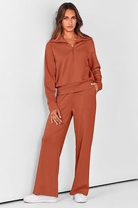 Ensemble Jogging Deux Pièces Confortable et Simple pour Femmes Ensemble de Survêtement Deux Pièces avec Ourlet et Poignets Côtelés Survêtement pour Femmes - Product Image 6