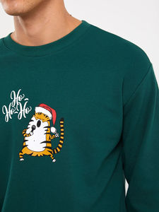 Sudaderas de Cuello Redondo para Hombre, Estampadas, de Invierno, Personalizadas OEM, Ecológicas, de Secado Rápido, de Algodón/Poliéster, Felpa de Algodón - Product Image 5