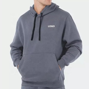 Wholesale <b>Fleece</b> Warm Blank 400gsm Cotton <b>Black</b> Oversized Hoodies for Men Stylish - Product Image 5