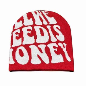 Bonnets à lettres jacquard pour femmes Logo personnalisé - Product Image 4
