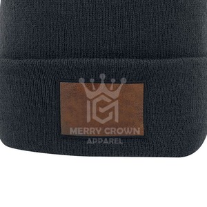 Gorro de punto de color sólido para hombre, gorro de jacquard personalizado, precio barato, superventas - Product Image 5