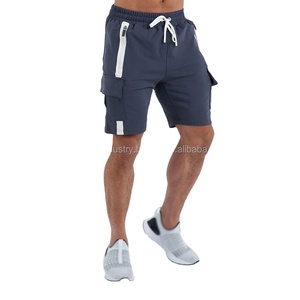 New Arrival Street Wear <b>Pockets</b> Color Blocks <b>Zippers</b> Fitness Men Sports Training Cotton Men Gym <b>Shorts</b> 5 Inch Jogger <b>Shorts</b> - Product Image 2