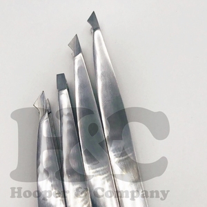 Pinzas para cejas, logotipo y embalaje gratis de visón, juego de pinzas para cejas curvas de acero inoxidable, Punta inclinada sostenible para pestañas - Product Image 5