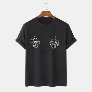 เสื้อยืดผู้ชายสีทึบเสื้อยืดเข้ารูปแบบเรียบสีล้วนมีหลายสีตามต้องการ - Product Image 4