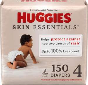 Pañales Huggies Talla 4, Pañales para Bebé Skin Essentials, Talla 4 (22-37 lbs), 150 Unidades (6 Paquetes de 25), Embalaje Puede Variar - Product Image 4