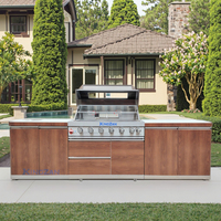 Barbecue combiné au gaz propane Kingzan Premium Luxueux en acier inoxydable coréen émaillé, design pliable, 8 brûleurs