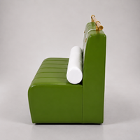 Banc de restaurant moderne en bois massif, design contemporain, en stock, prêt à être expédié, banquette longue en cuir, mobilier de bar, café, salon