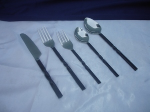 Ensemble de couverts de table à tige en acier inoxydable brillant Ensemble de couverts de luxe moderne polonais de haute qualité - Product Image 5