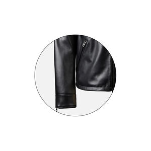 แจ็กเก็ตหนังผู้ชายดีไซน์โดดเด่นพร้อมบริการ OEM - Product Image 4