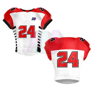 Conjuntos de Uniformes de Fútbol Americano Más Vendidos, Mangas Cortas, Tejido Transpirable de Alta Calidad, Logotipo y Nombre Personalizados para Equipos/Escuelas - Product Image 5