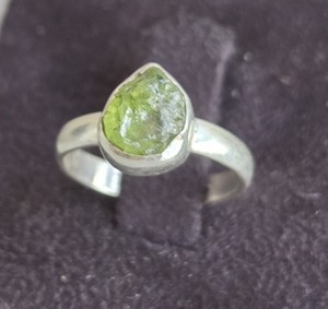 925 Sterling <b>Silver</b> Prehnite <b>Ring</b>, Statement Stone Setting, Handcrafted Gemstone Jewelry Gift for Daily Wear - Product Image 2