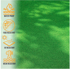 AlwaysGreen Kunstrasen Indoor/Outdoor Läufer-Teppich 10mm/15mm Weich Wasserdicht Drainagelöcher Pflegeleicht Grüne Hundematte 3 - Product Image 3