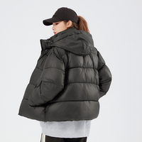 Veste matelassée réversible décontractée coupe-vent avec fermeture éclair et logo personnalisé OEM pour homme, grande taille, hiver, col rond, design bulle, tissu tissé