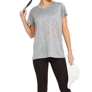 เสื้อยืดออกกำลังกายผู้หญิง ดีไซน์โดดเด่น แห้งเร็ว ผลิตในปากีสถาน เสื้อยืดออกกำลังกาย ระบายอากาศได้ดี - Product Image 5