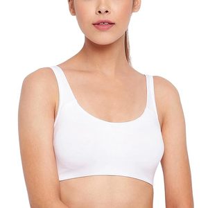 Diseño OEM personalizado 100% algodón sólido blanco y gris color de las mujeres transpirable Sujetador deportivo para el entrenamiento con el mejor precio de fábrica de BD - Product Image 1