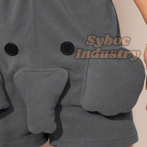 Pantalones Cortos con Estampado de Cara de Elefante para Hombre, Estilo Urbano, Bordado Sólido, Vintage, Personalizable, de Secado Rápido - Product Image 4