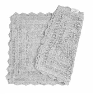 Soft Cotton <b>Tufted</b> Bath Rug Hand <b>Tufted</b> Oval Pattern Wool Mat Machine Washable for Home or Hotel Use - Product Image 2