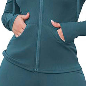 ชุดวอร์มสองชิ้นมีซิปสำหรับผู้หญิงชุดวอร์มใส่สบายและมีน้ำหนัก - Product Image 6