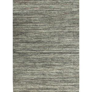 Alfombras de Lana a Rayas Grises y Negras Contour, Alfombra Clásica Rectangular Grande de 9x12 para Pasillo, Phwl-119, Viscosa Tejida a Mano para Adolescentes, Uso Doméstico - Product Image 1