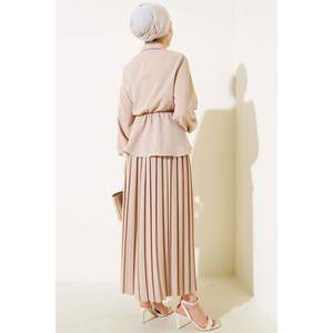 Conjunto 2 Piezas Cintura Elástica Atado Beige - Product Image 2