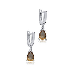 6x8มม. ต่างหูหินซัลทาไนต์ทรงโค้ง925เงินสเตอร์ลิงเครื่องประดับแบบละเอียดขายส่งตุรกี - Product Image 3