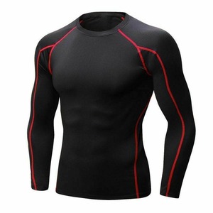 2025 New Arrival Breathable Compression <b>Shirt</b> for <b>Men</b> Customized Printed MMA Rash Guard - Product Image 1