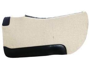 Gran oferta del fabricante, almohadilla de fieltro de lana suave Horse Marino, medio blanco, 3/4 \ "de espesor, tamaño 32x32/30x30, cuero genuino occidental - Product Image 3