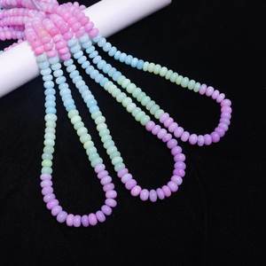 <b>Opal</b> Multicolor Shaded Smooth Rondelle Beads 8-9mm Pink Blue Green Purple Gemstone Strand for Necklace <b>Bracelet</b> Jewelry 2026 - Product Image 5
