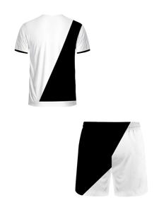 Wholesale Casual Sports Suit Waffle <b>Shorts</b> & <b>Hoodie</b> Two-Piece <b>Set</b> Plus Size <b>Men's</b> Two-Piece <b>Set</b> - Product Image 6