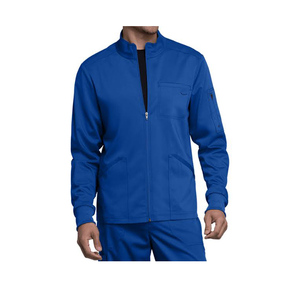 Ensemble de blouses médicales zippées pour hommes, sur mesure, OEM, en tissu sergé élasthanne, avec détection des aiguilles et fusion sans couture, pour hôpital, vente en gros - Product Image 2