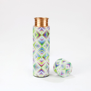Bouteille d'eau en cuivre à usage de voyage/Yoga Ayurveda Health Printed Manufacturers Healthy and Energy Drinks - Product Image 2