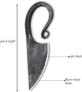 Coltello Tradizionale da Campeggio in Acciaio al Carbonio con Manico in Acciaio Inox di Alta Qualità, Punta da Lancio per Sopravvivenza - Product Image 3