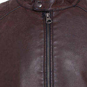 Veste de motard en cuir pour hommes de la meilleure qualité avec col montant pour la saison d'hiver, meilleure vente en gros du logo personnalisable du fabricant - Product Image 6