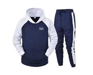 Sudadera con capucha de 2 piezas de chándal para hombre, ropa deportiva de jogging sólida con sudaderas con capucha de manga larga, conjuntos de chándal informales para hombres - Product Image 4