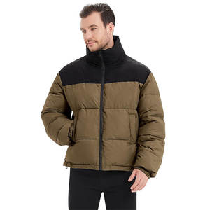 Veste matelassée imperméable élégante pour homme, coupe ajustée, séchage rapide, décoration en fourrure, tendance, grandes tailles, automne - Product Image 5