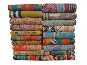 Multicolor surtido Vintage Kantha edredones invierno algodón Hotel uso venta al por mayor hecho a mano orgánico impreso manta colcha - Product Image 2